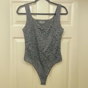 TEN by Babaton Aritzia Black Floral Lace Bodysuit Size M